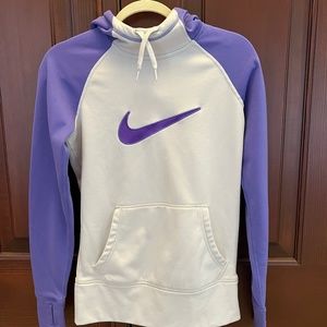 Nike therma fit purple/gray hoodie
